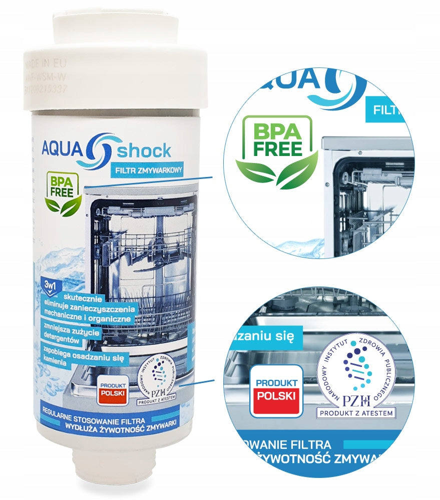 DISHWASHER WATER FILTER AQUA shock 3in1 Number of cartridges 1