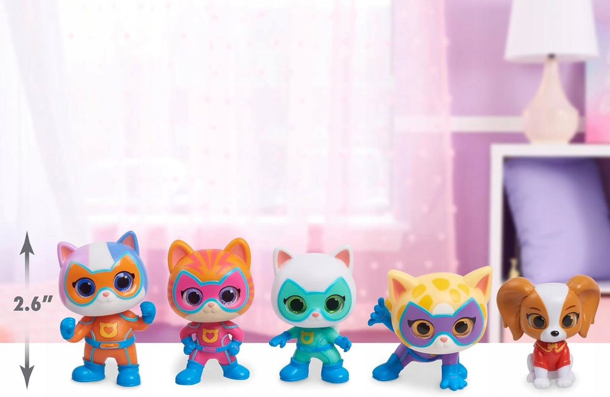 DISNEY JUNIOR SUPERCATS SUPER KITTIES SET OF 5 FIGURINES TEAM KITTY Manufacturer code 67001