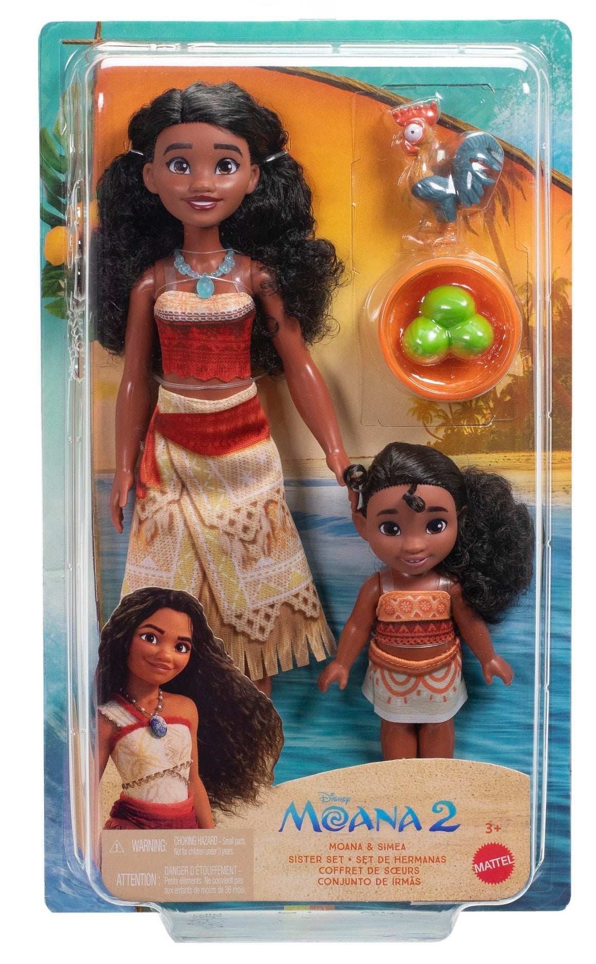 DISNEY Vaiana Fashion Vaiana Doll and Her Little Sister, Two Pack JBT66