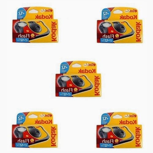 DISPOSABLE CAMERA KODAK FUN FLASH 39 PHOTOS FOR CHILDREN FOR PARTIES 5 PCS