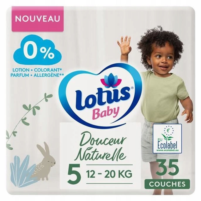 DISPOSABLE DIAPERS LOTUS BABY SOFT SIZE 5 (12-20KG) 35PCS Manufacturer code 7322541338101