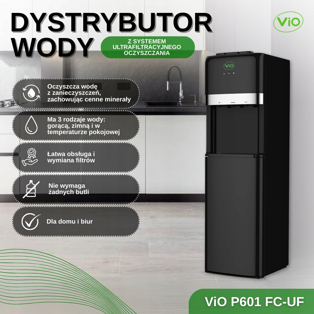 DISTRIBUTOR WATER PURIFIER VIO P601 FC-UF BLACK - WITH ULTRAFILTRATION FUNCTION Packaging status original