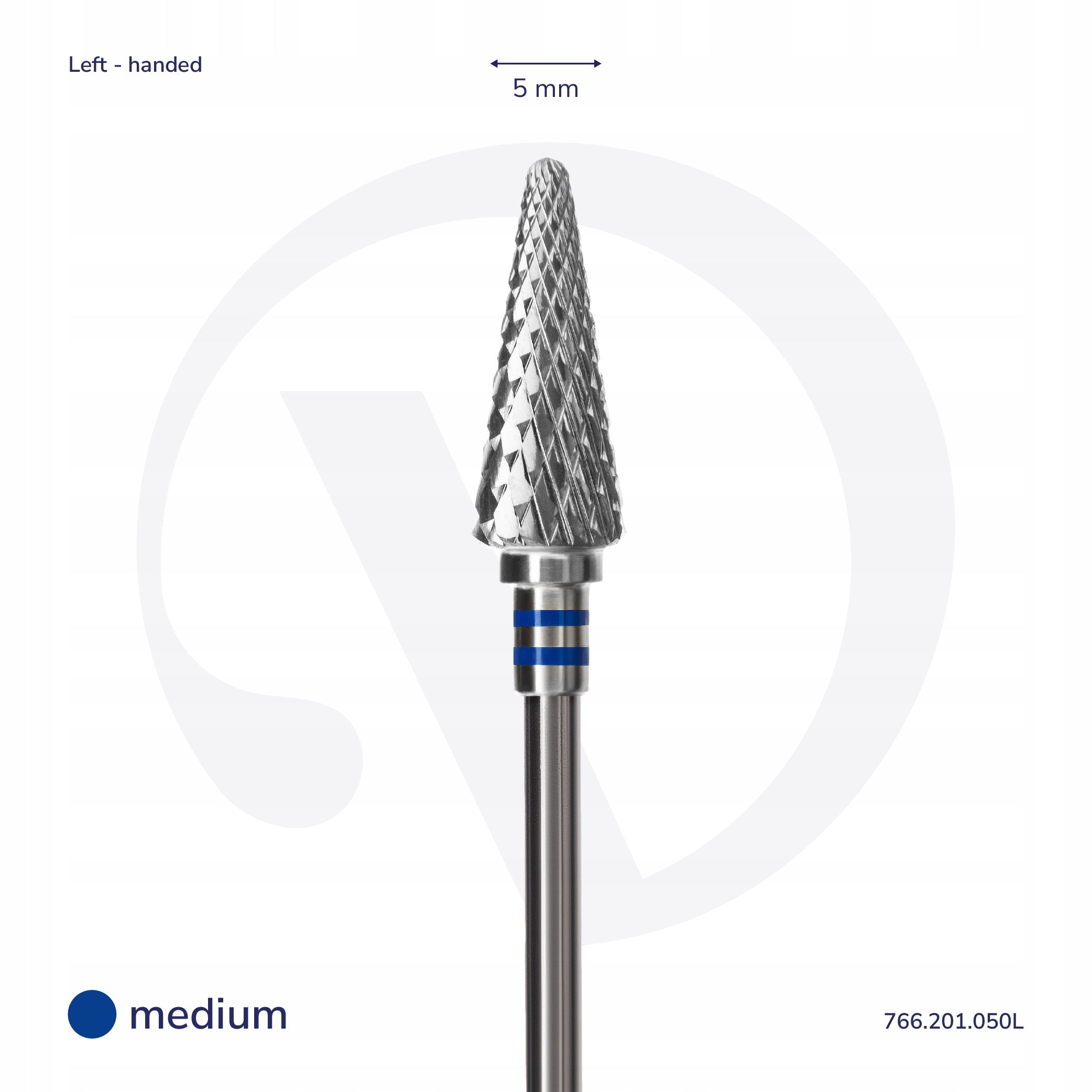 DIVNA CARBIDE CUTTER for Left-Handed (K109) Sintered Carbide Cone 5 mm