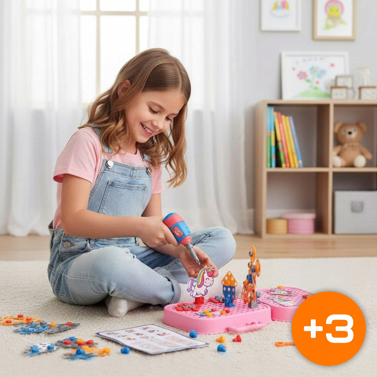 DIY BUILDING BLOCKS UNICORN 3D MONTESSORI SCREWDRIVER x228 Manufacturer code SHP-1032