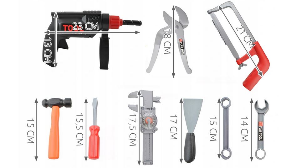 DIY Box Set with Tools for Kids Toy Workshop Manufacturer code SKRZYNKA Z NARZĘDZIAMI WARSZTAT