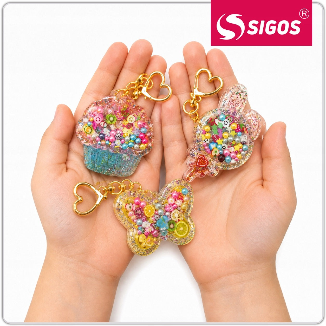 DIY Creative Keychain Making Kit for Kids 6+ Resin Packaging status original