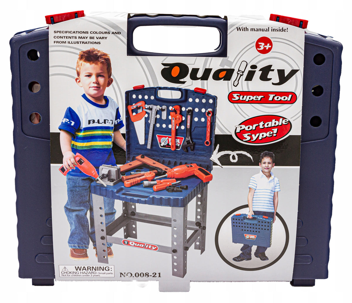 DIY KIT Children's workshop Suitcase with tools Table saw Brand DK