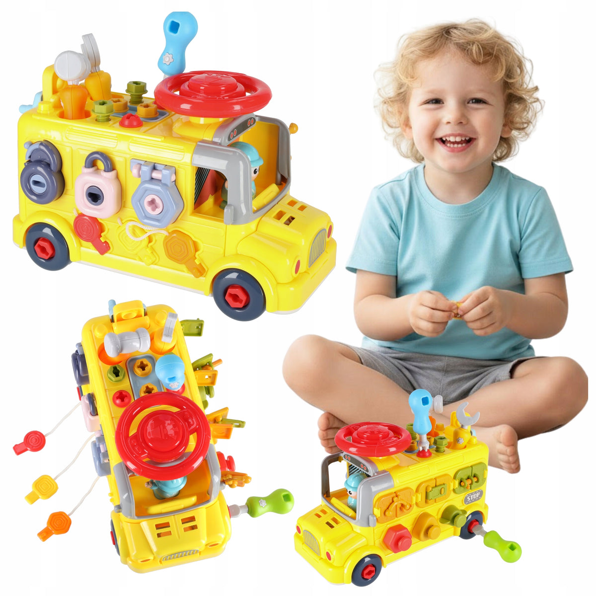 DIY KIT EDUCATIONAL MANIPULATION BUS SCREWDRIVER