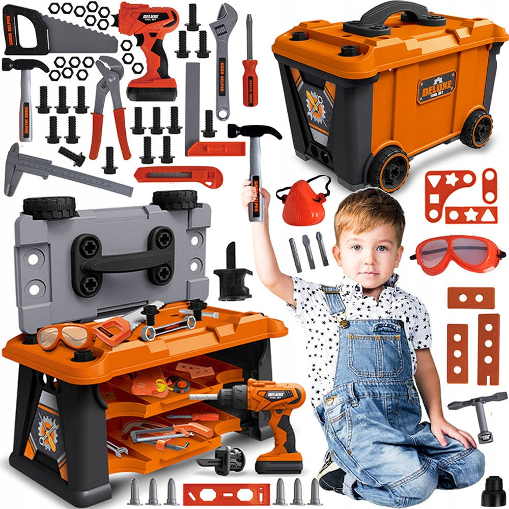 DIY KIT WORKSHOP TOOL BOX BATTERY OPERATED DRILL XXL