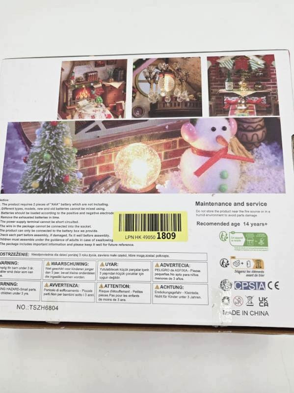 DIY Kit Miniature Christmas House LED Creative Mockup Decoration Packaging status original