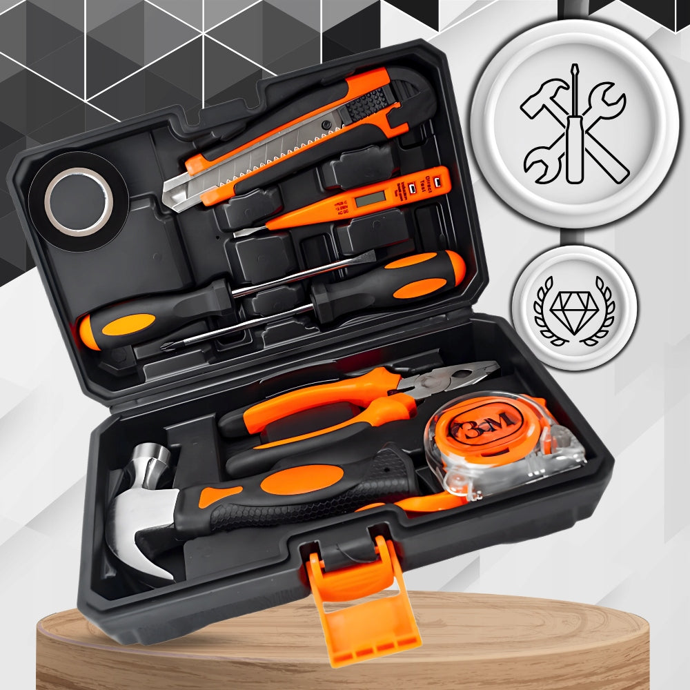 DIY TOOL KIT ELECTRICIAN HAMMER SCREWDRIVER PLIERS KNIFE EAN (GTIN) 5906638580042