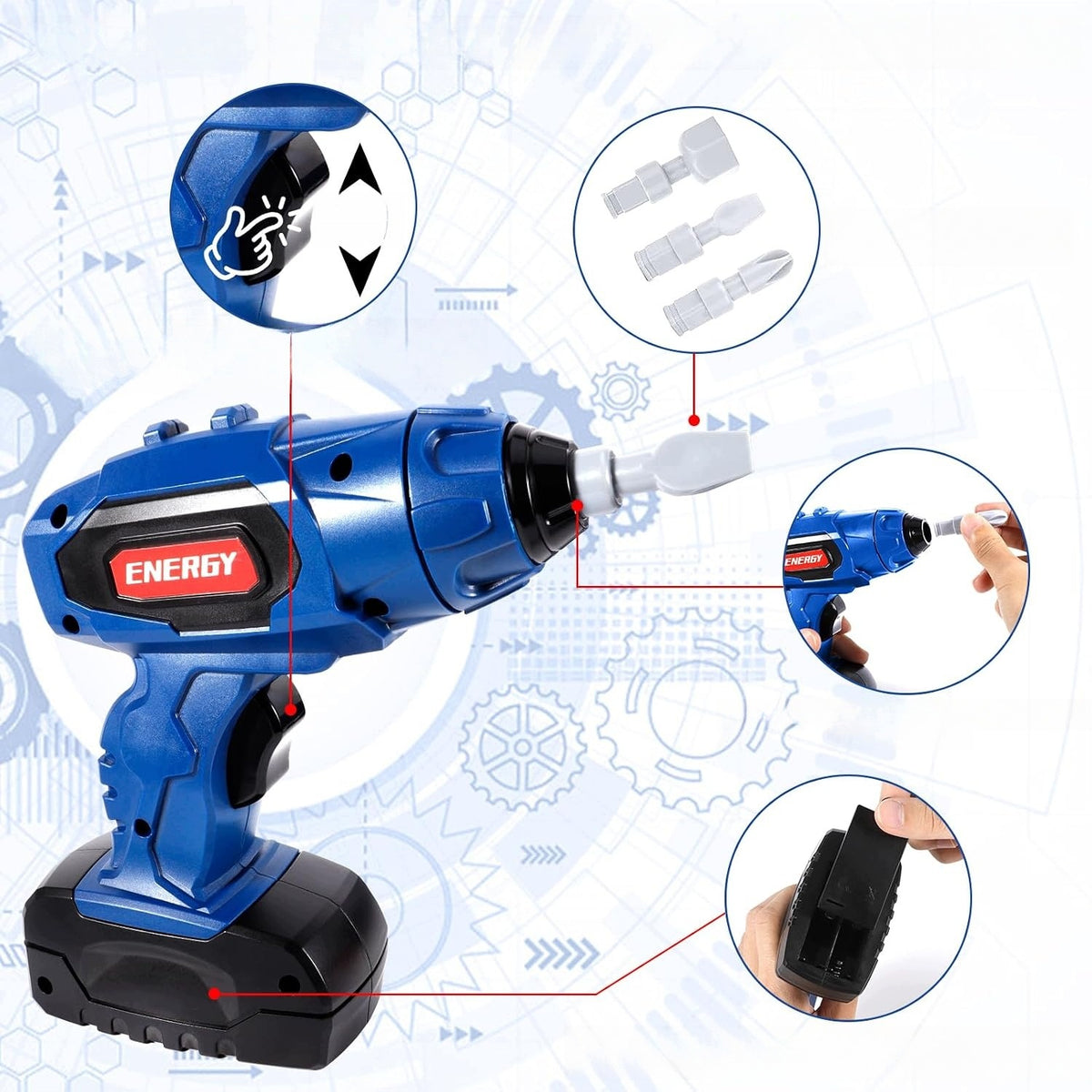 DIY TOOL KIT FOR KIDS DRILL BATTERY OPERATED SAW 73EL Manufacturer code ZESTAW MAJSTERKOWICZA NARZĘDZIA DLA