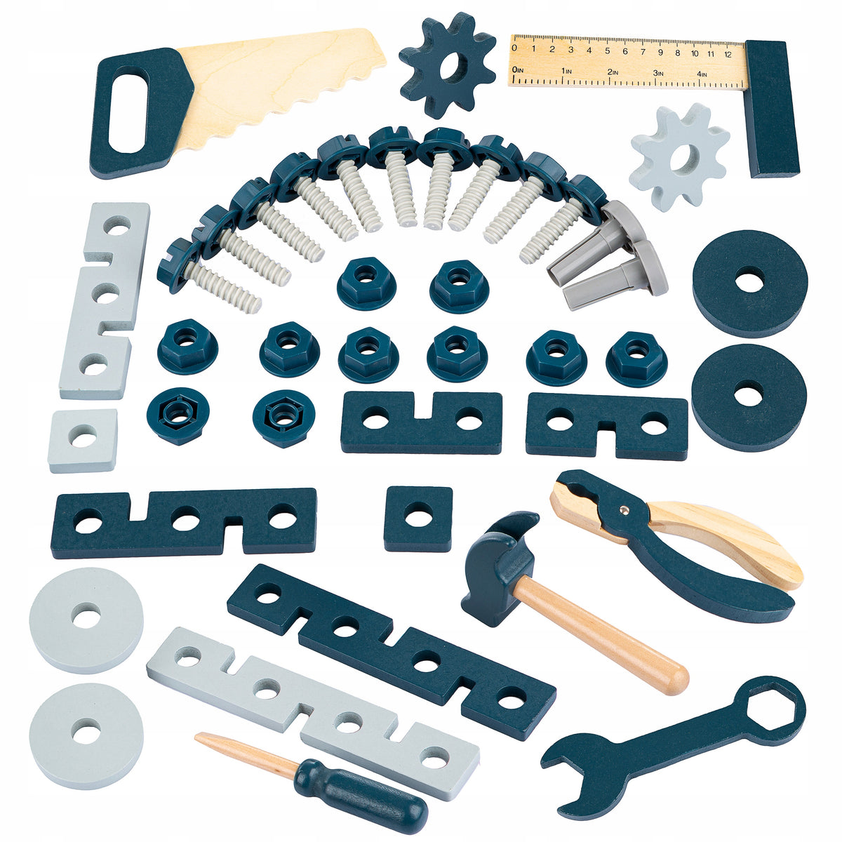 DIY TOOL KIT WOODEN TOOLS HAMMER WORKSHOP SAW