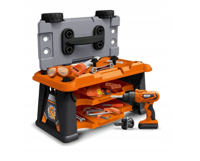DIY TOOL KIT WORKSHOP BOX BATTERY OPERATED DRILL 3L+ Packaging status original