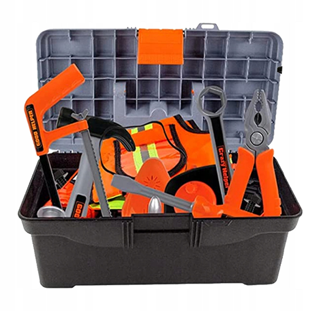 DIY Tool Set Saw Screwdriver Battery Operated Box + Clothing