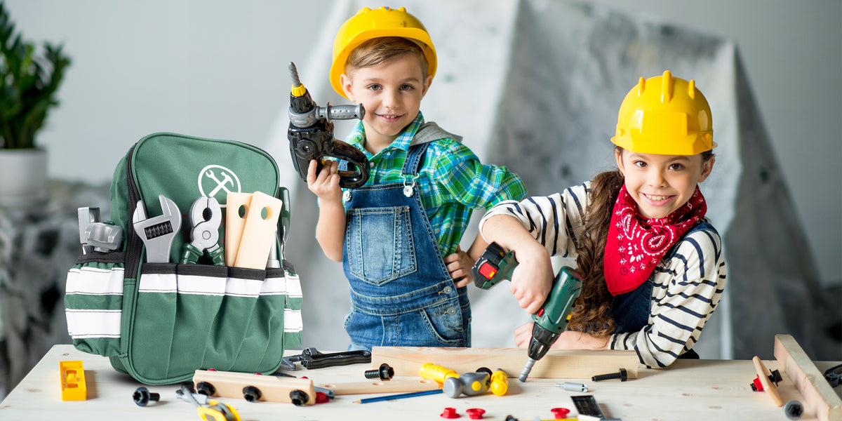 DIY WORKSHOP BACKPACK WITH TOOLS DRILL KEYS Brand MalPlay