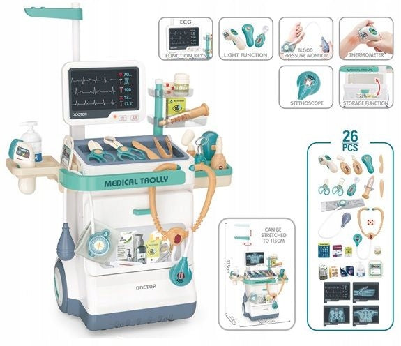 DOCTOR'S KIT STROLLER EKG RTG MEDICAL STATION INTERACTIVE SET Manufacturer code BV-0087/660-89