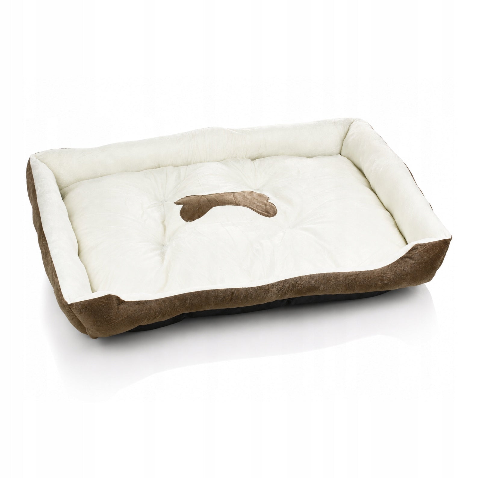 DOG BED COUCH PLAYPEN PILLOW SOFT 90x70cm XXXL Manufacturer code PET-B02XXXL-BR+W