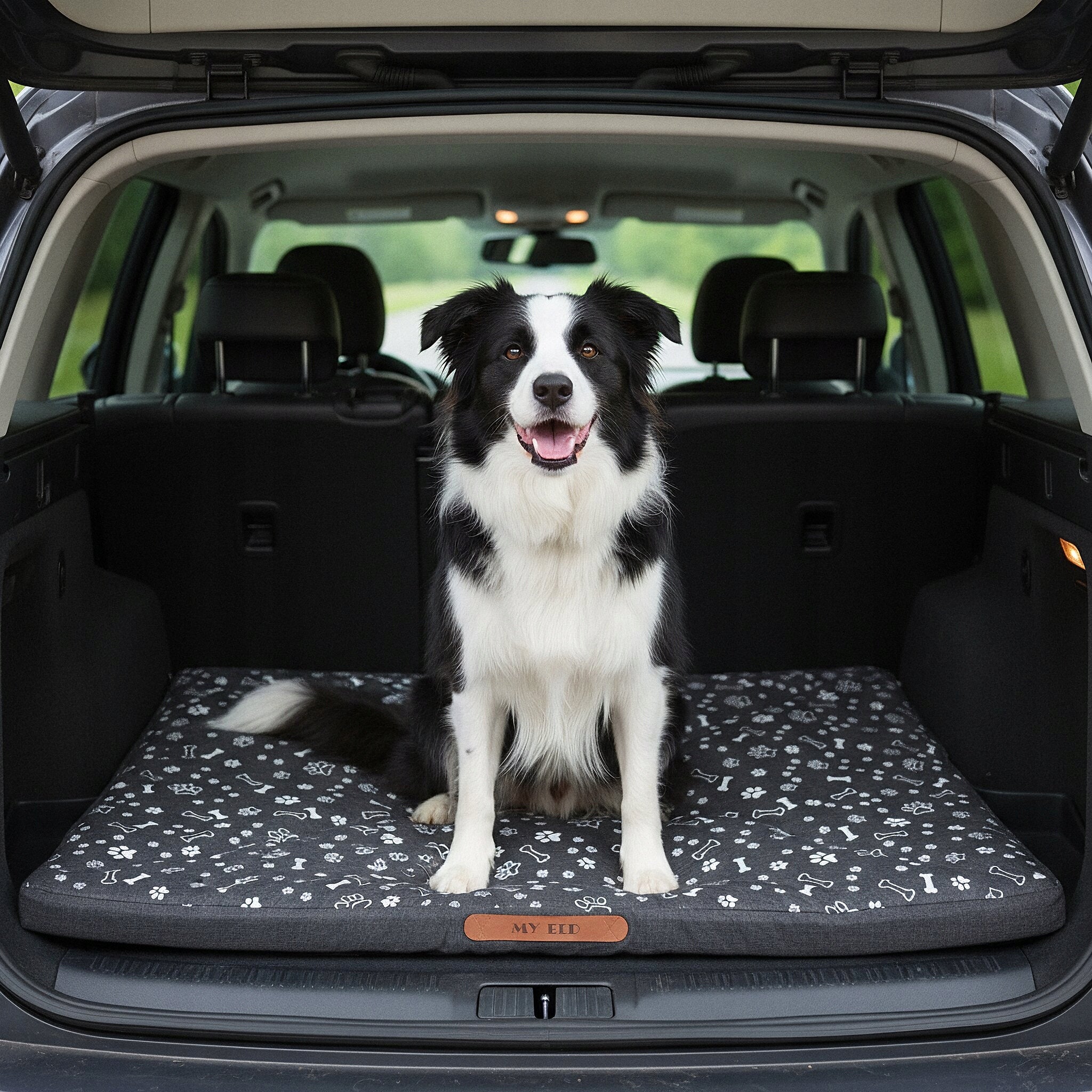 DOG BED WATERPROOF 100x70x5 cm LARGE MATTRESS XL WITH ZIPPER Manufacturer code MATERAC 100x70x5 łapki kostki