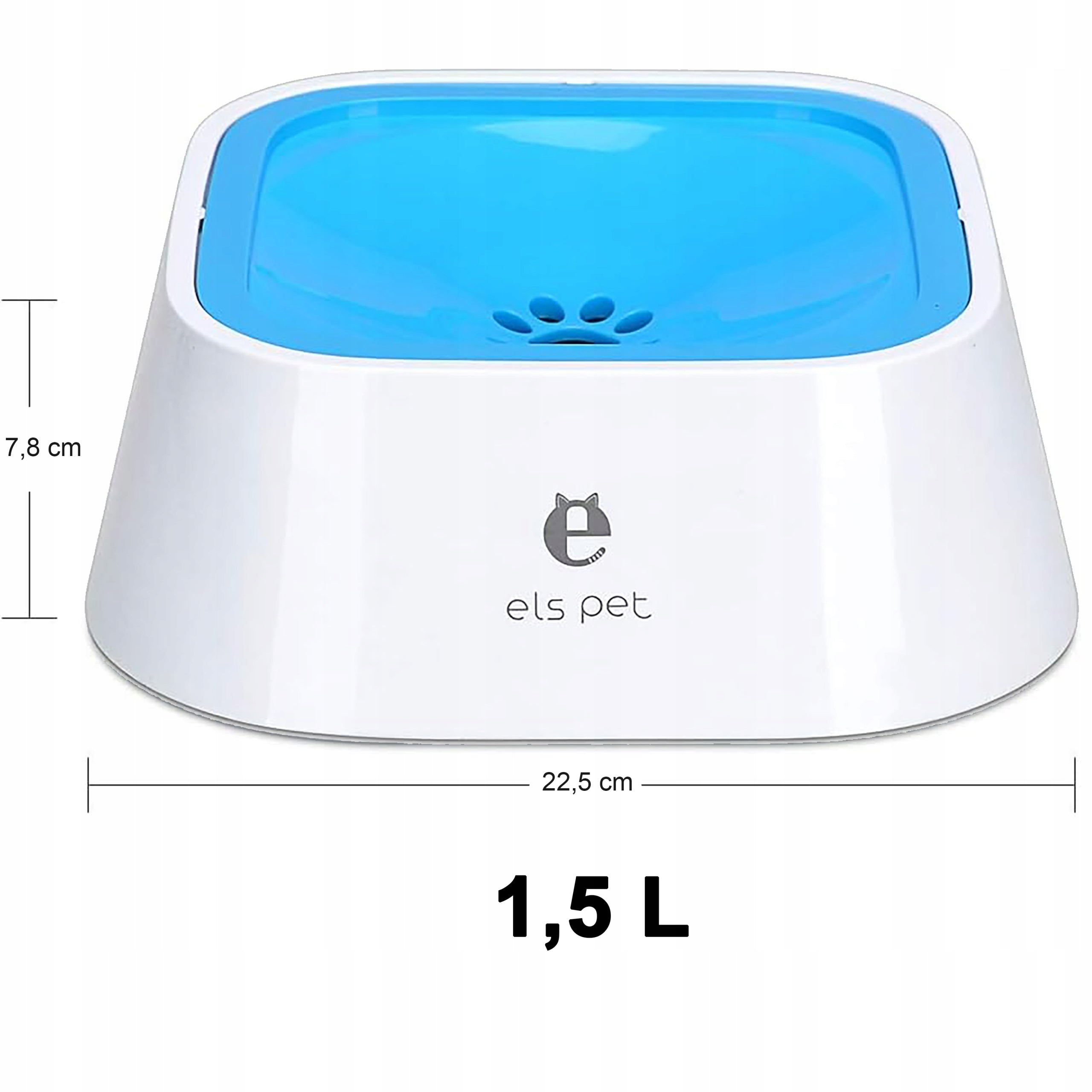 DOG BOWL 1,5 L ELS PET, NON-SPILL, PORTABLE, NON-SLIP Brand Els Pet