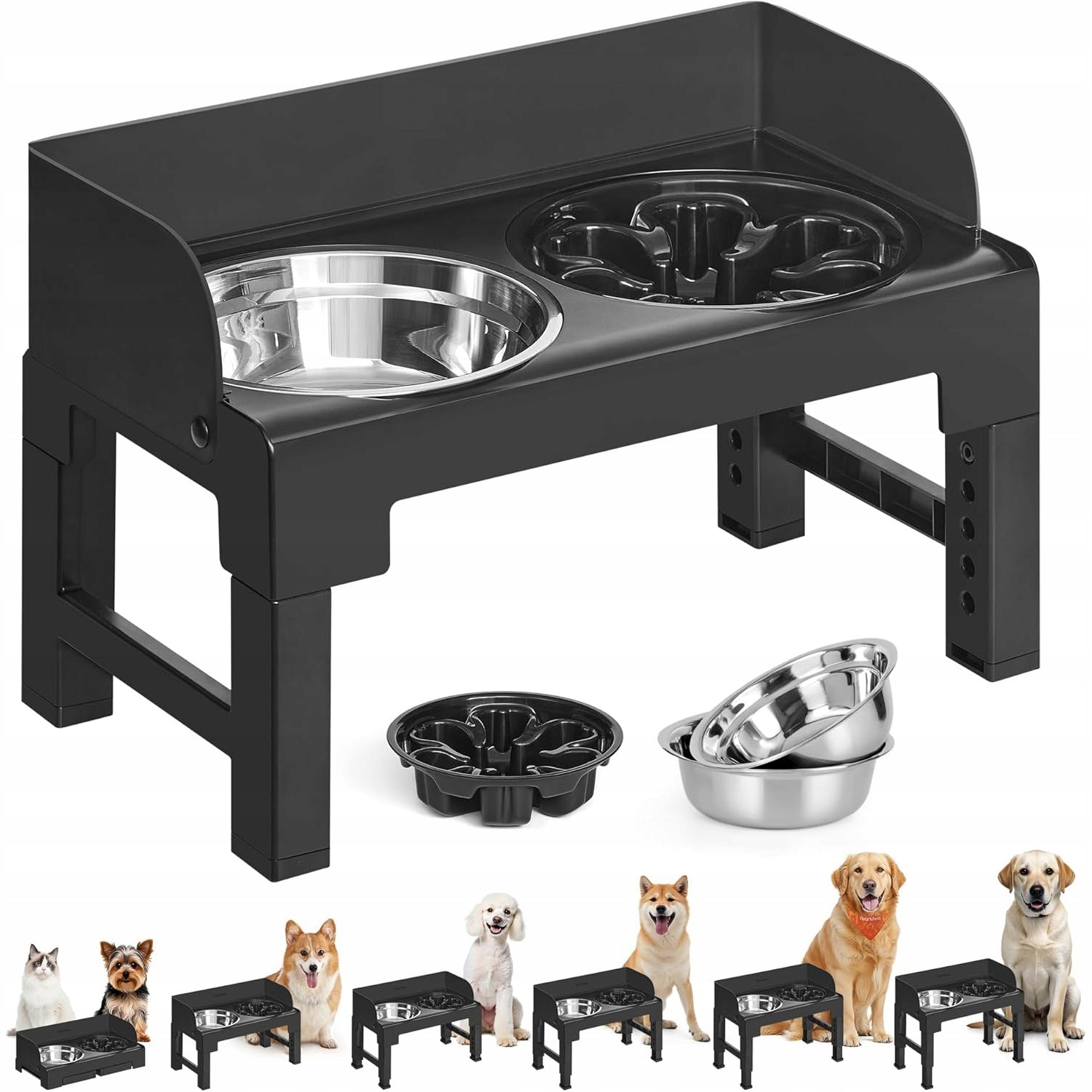 DOG BOWL, RAISED DOG BOWLS, NON-SLIP FOOD BOWL Packaging status original