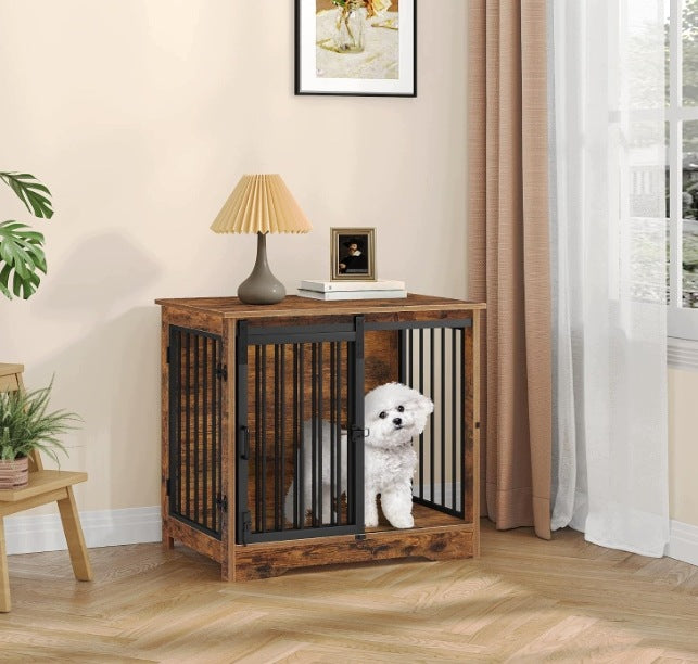 DOG CAGE PET PLAYPEN STANDING SHADES OF BROWN HZUANERI Manufacturer code DFC84301B