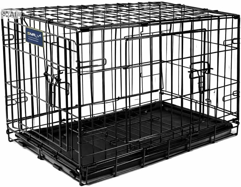 DOG CAGE PET TRANSPORTER metal with tray 60 / 42,5 / 49cm