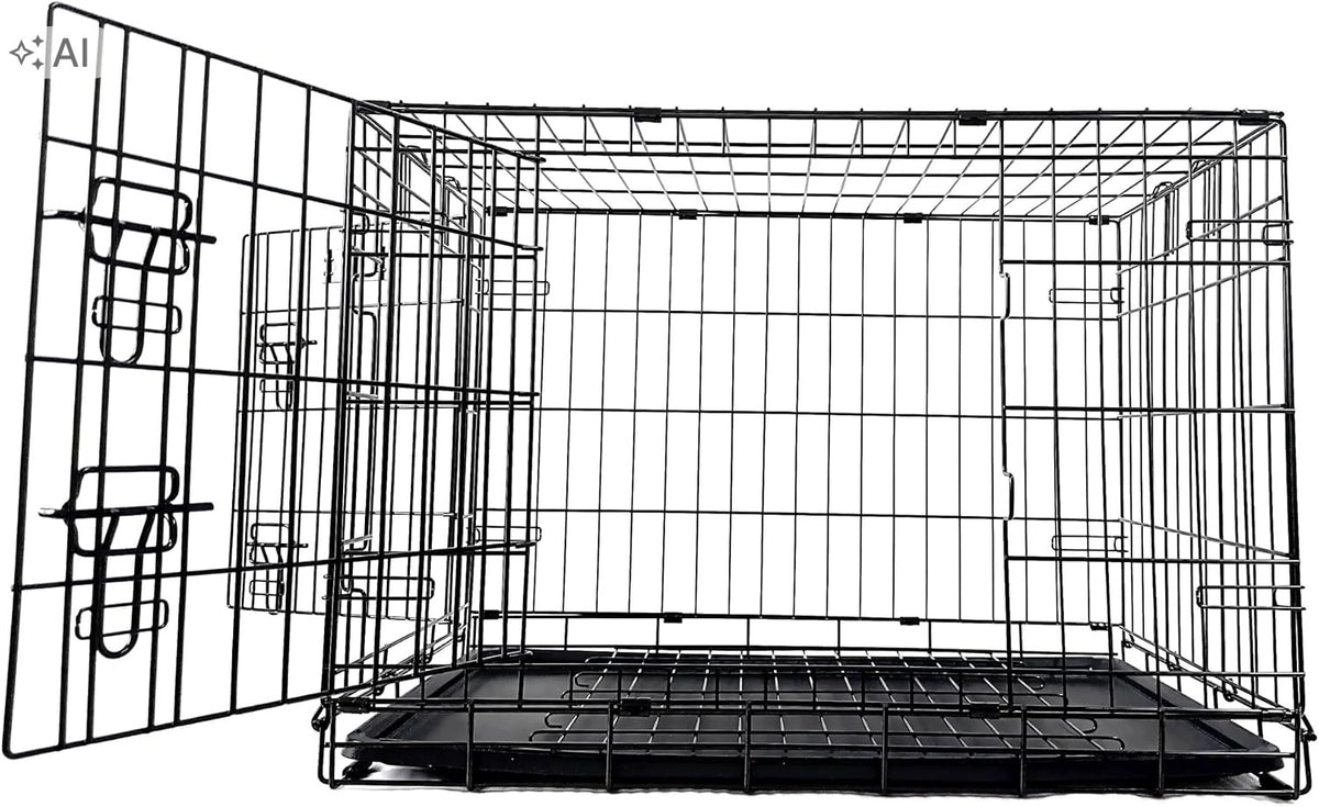 DOG CAGE PET TRANSPORTER metal with tray 76 / 48,5 / 53 cm Packaging status original