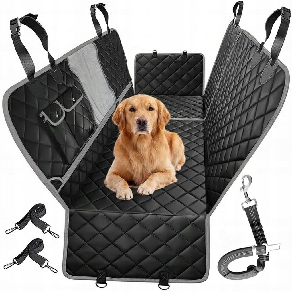 DOG CAR MAT UNIVERSAL 4IN1 SEAT TRUNK COUCH BLACK