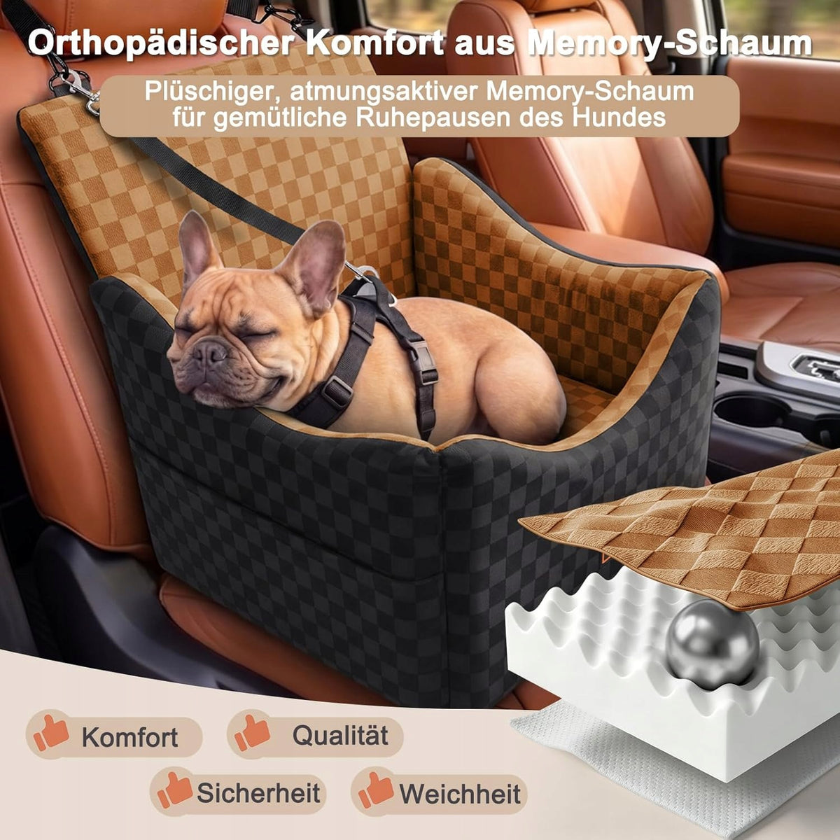 DOG CAR SEAT 48X46 MEMORY WASHABLE Brand no brand