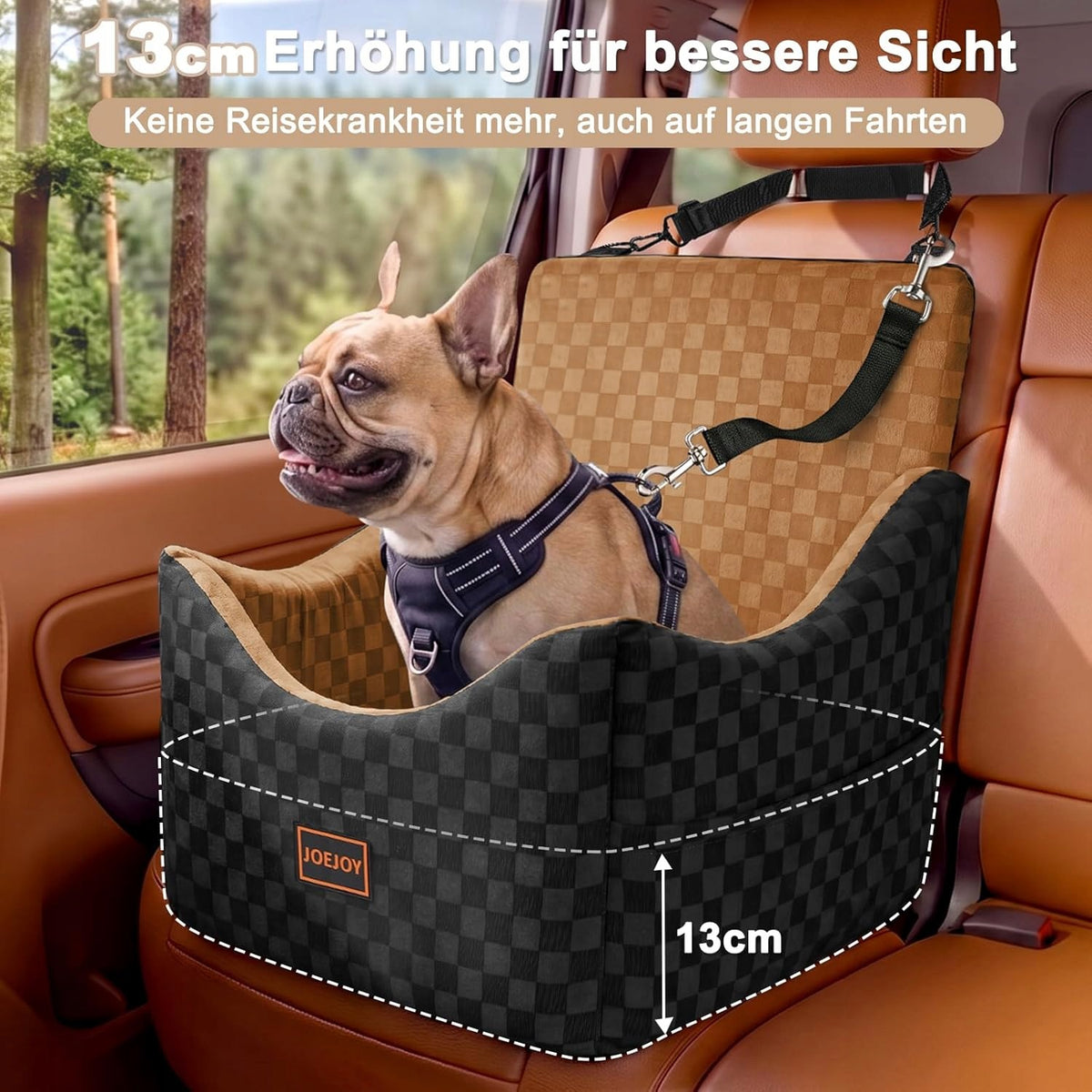DOG CAR SEAT 48X46 MEMORY WASHABLE Manufacturer code FOTELIK SAMOCHODOWY PSA PODWYŻSZONY ZMYW