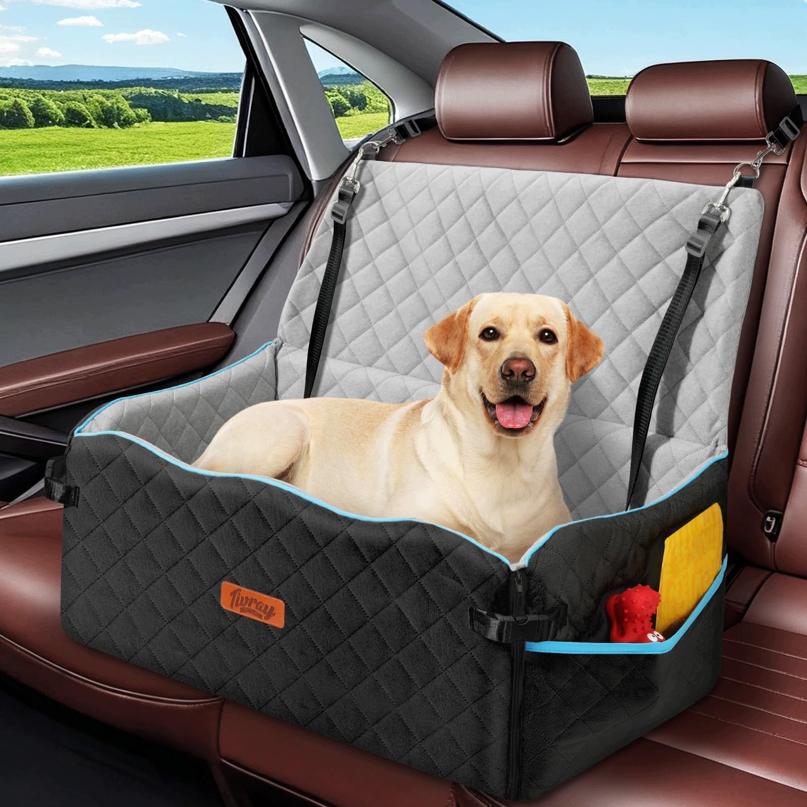 DOG CAR SEAT UP TO 27 KG REMOVABLE WASHABLE TRAVEL BED