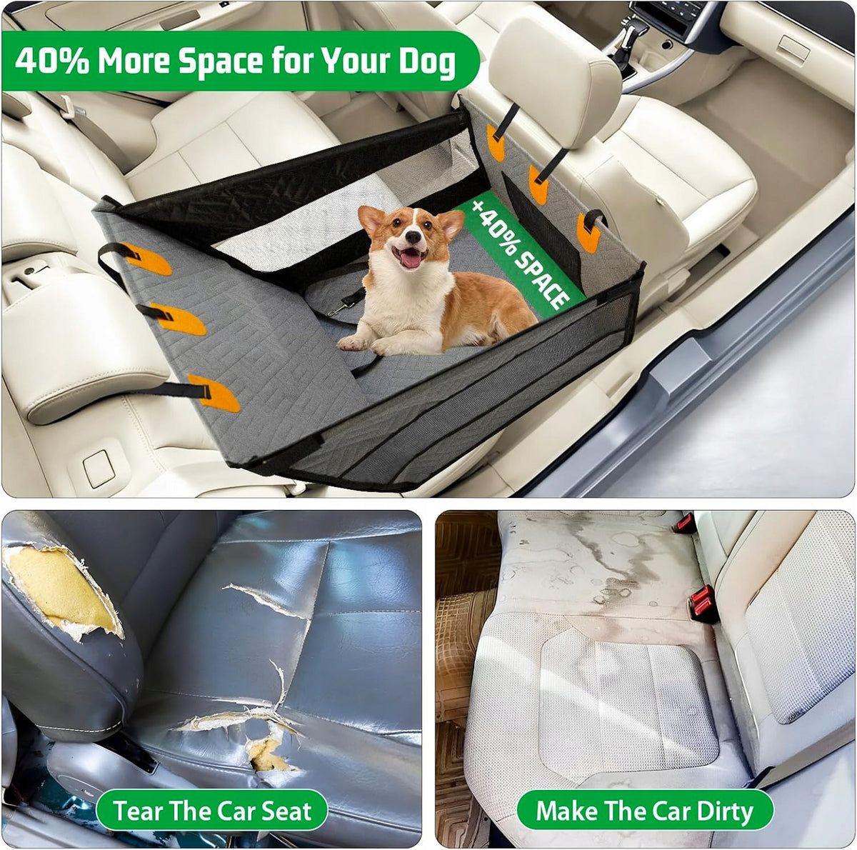 DOG CAR SEAT WATERPROOF AND NON-SLIP 3 BELTS Manufacturer code 0051122199592