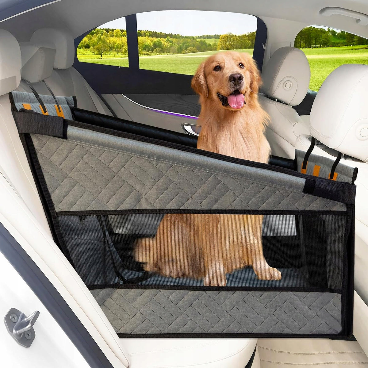 DOG CAR SEAT WATERPROOF AND NON-SLIP 3 BELTS