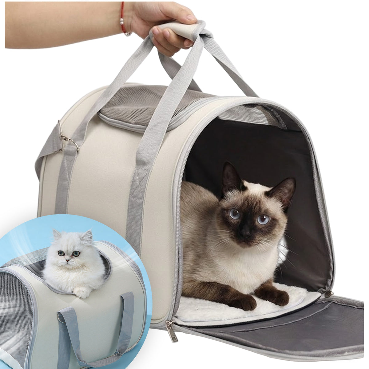 DOG CAT CARRIER M CARRY BAG TRAVEL INSERT STURDY
