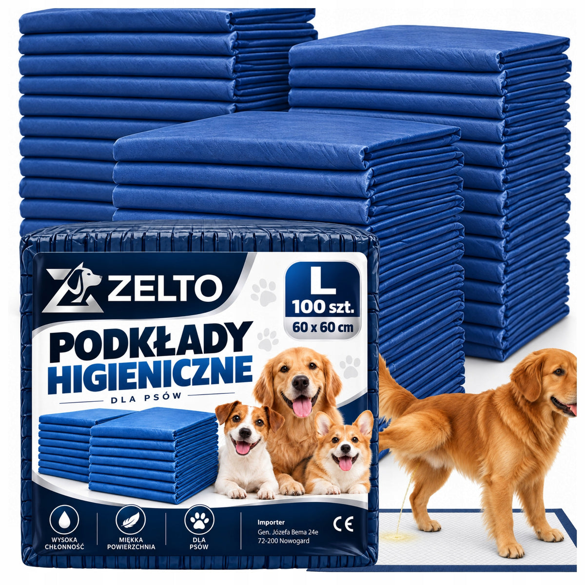 DOG FOUNDATIONS Hygienic Dog Mats for Pet 60x60 100pcs