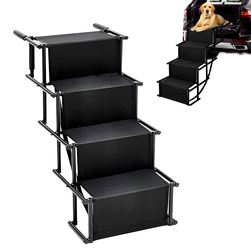 DOG LADDER FOLDING CAR RAMP FOR BIG DOGS BLACK