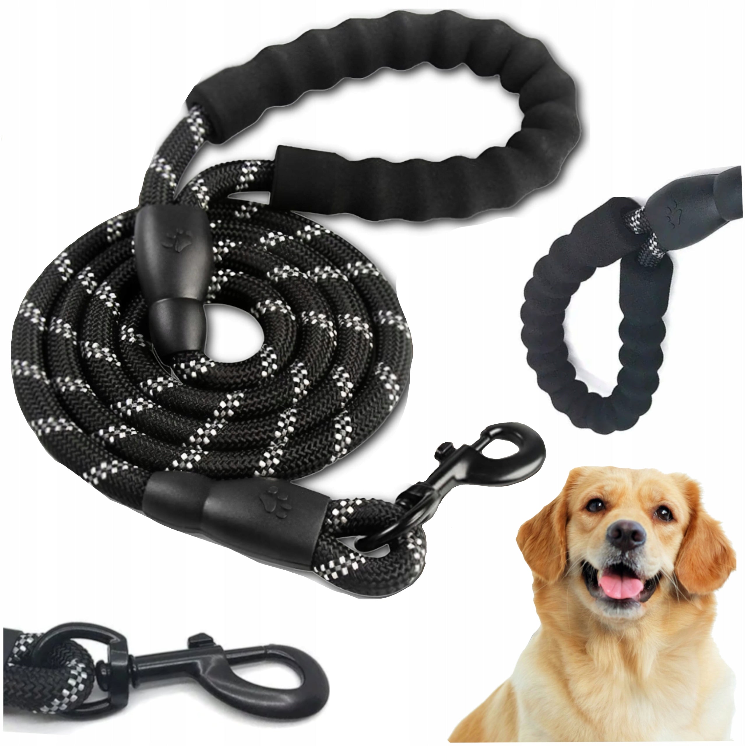 DOG LEASH 3M STRONG LONG REFLECTIVE TRAINING CORD DURABLE COLORS