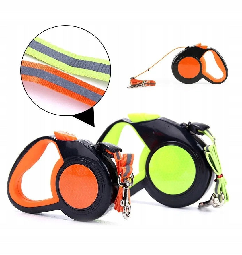DOG LEASH AUTOMATIC REFLECTIVE CORD 8m 50kg NUXIE PREMIUM