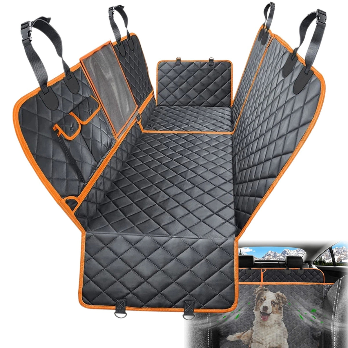 DOG MAT FOR CAR COVER UNIVERSAL CAR SEAT 4IN1