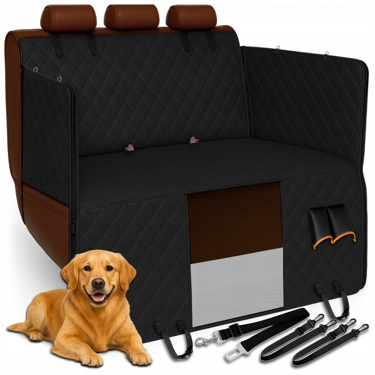 DOG MAT FOR CAR SEAT WITH TRUNK LOCK CAR COVER