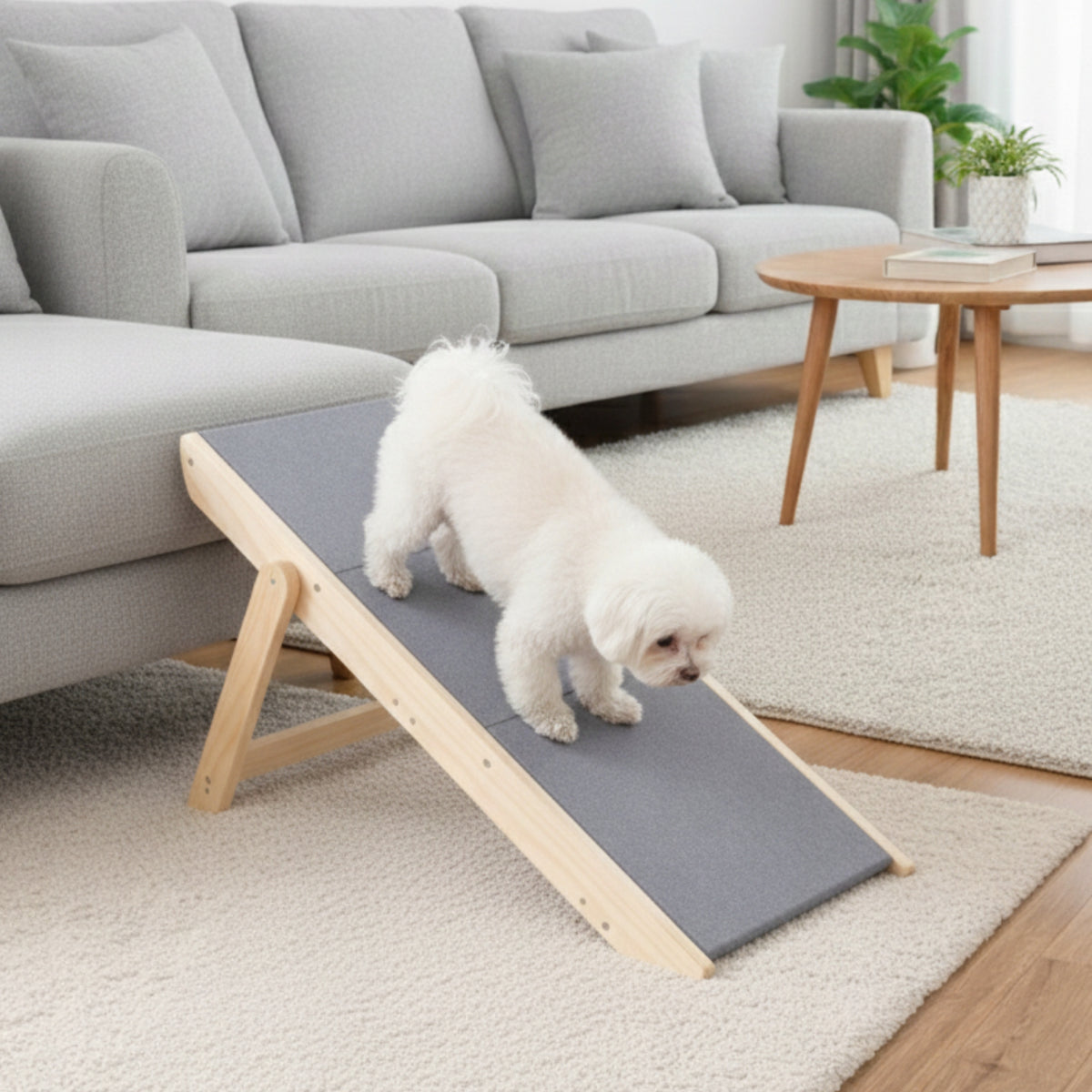 DOG RAMP STAIRS 2in1 STAIRS PLATFORM 3 DEGREES STABLE WOODEN Brand no brand