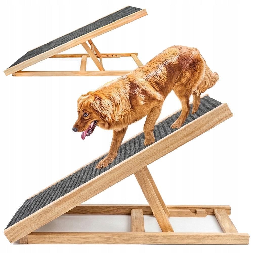 DOG RAMP STAIRS PLATFORM GENTLE STEPS ENTRY ENTRANCE 2 DEGREES L