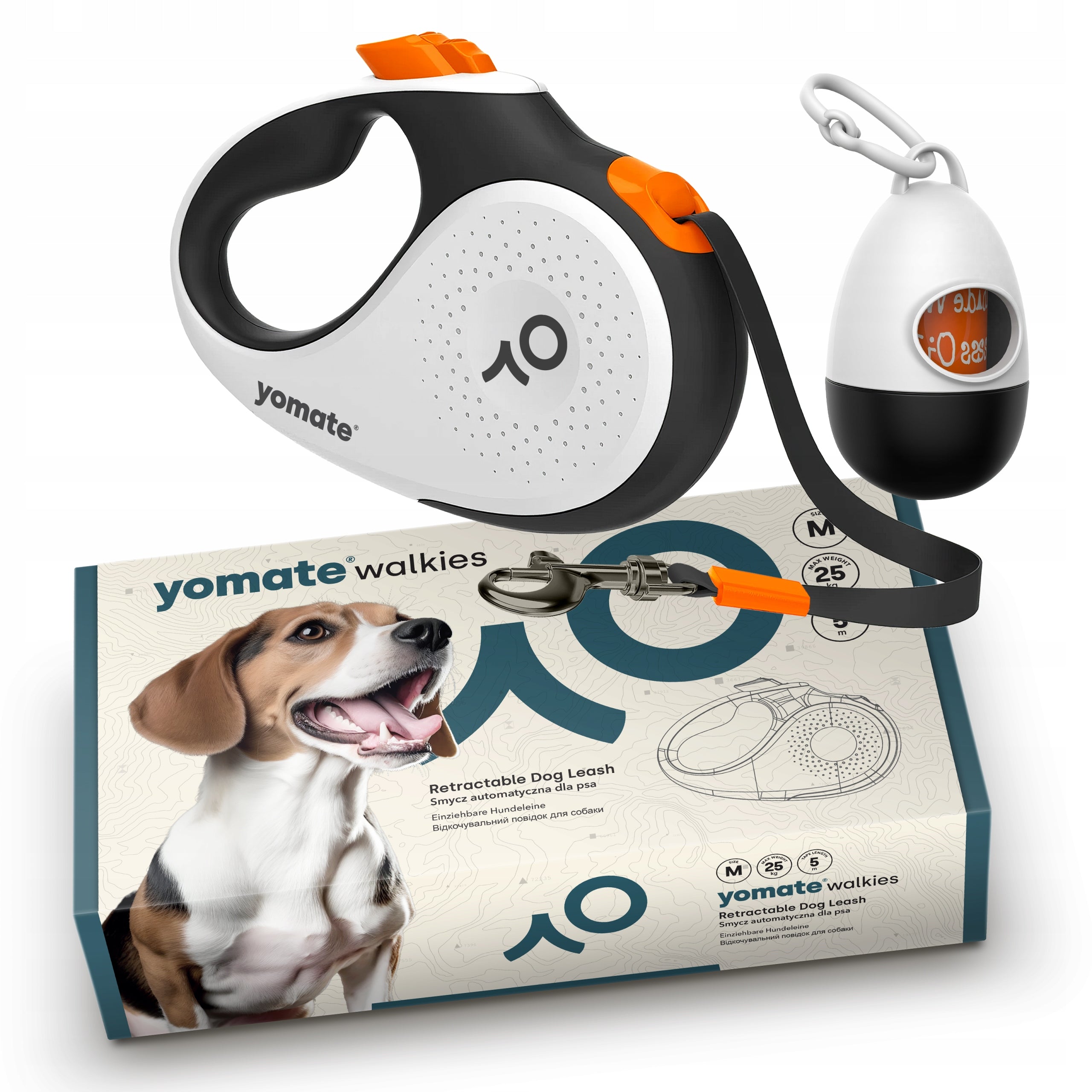 DOG RETRACTABLE LEASH / MEDIUM DOG UP TO 25 KG COMFORTABLE AUTOMATIC LEASH