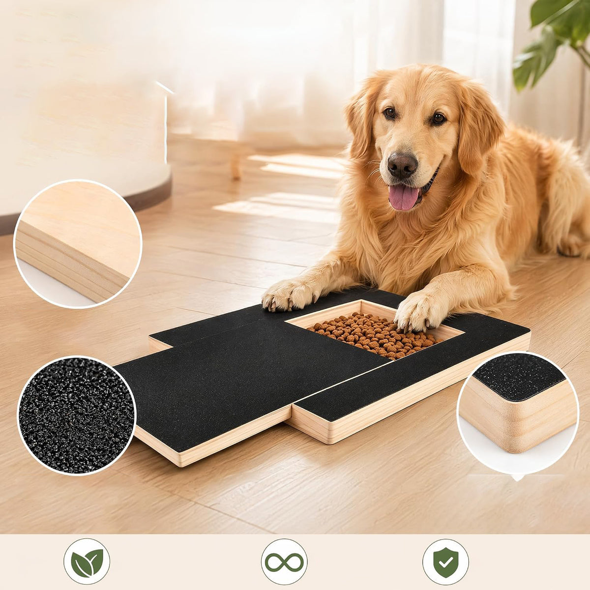 DOG SCRATCHER FOR NAILS SCRATCHER WOODEN FILE WITH COMPARTMENT TREAT Manufacturer code 693701184614