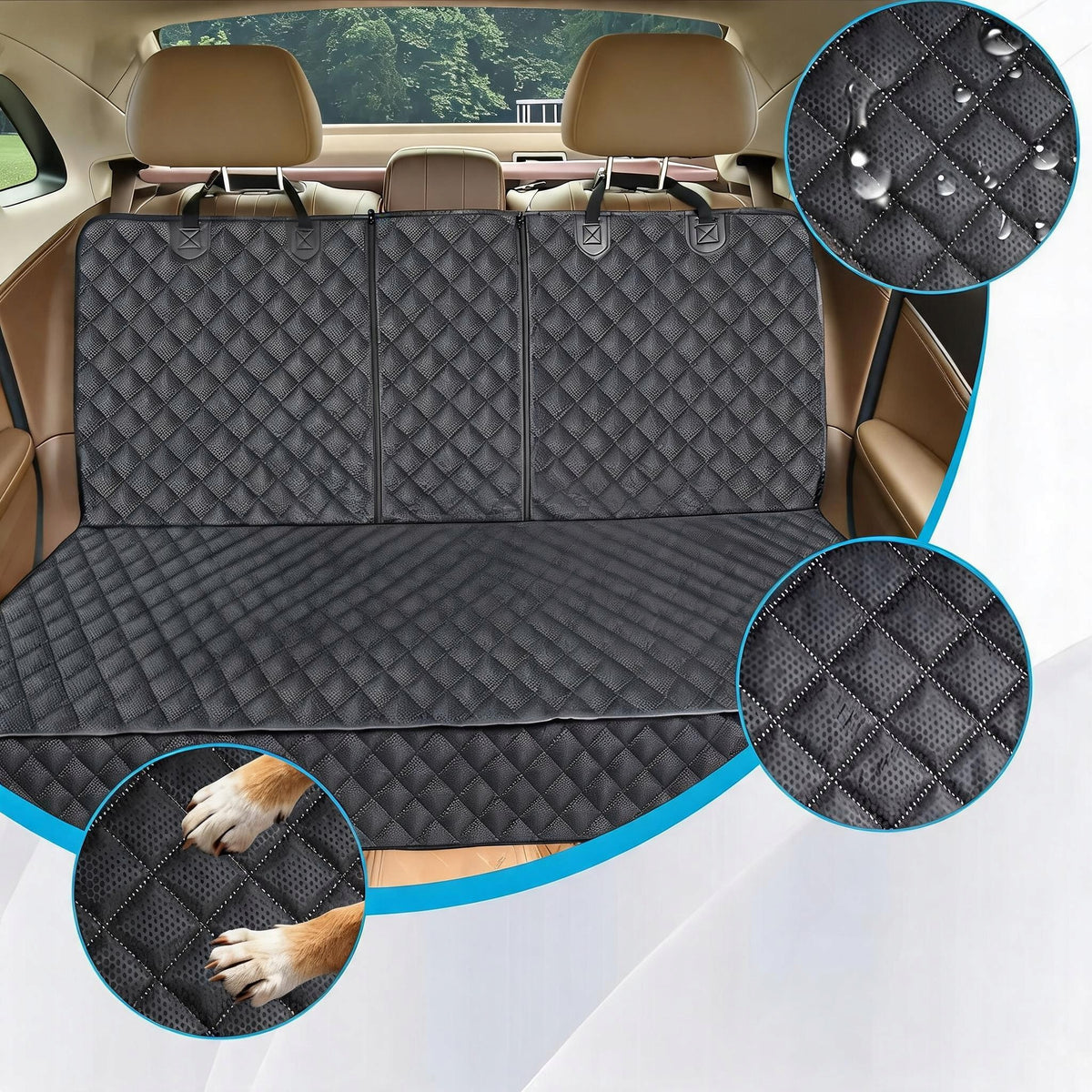 DOG SEAT COVER FOR CAR PREMIUM WATERPROOF STRONG Packaging status original