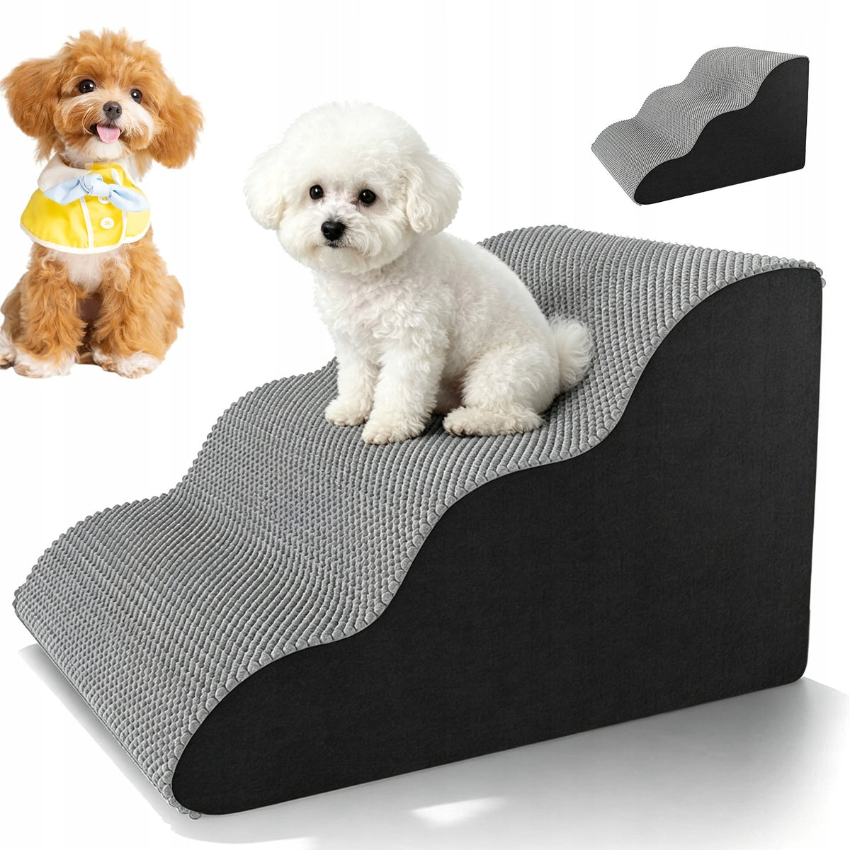 DOG STAIRS FOR CLIMBING PLATFORM LIGHT AND FOLDING TO THE CAR 56X40X34CM