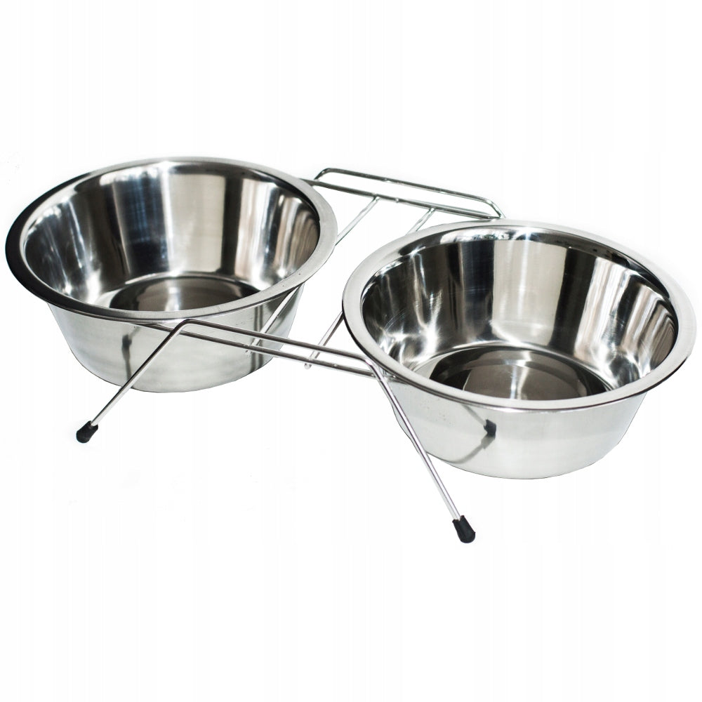 DOG STAND BOWLS METAL BOWLS 2x 1,8 liters Manufacturer code VM-2700 (D)