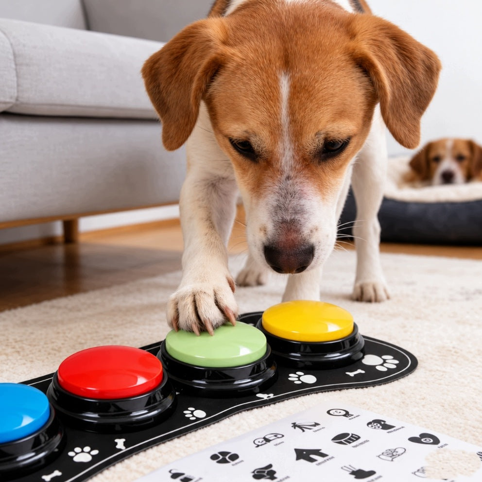 DOG TRAINING BUTTONS SOUND WITH STICKERS SOUND RECORDING Brand M-import