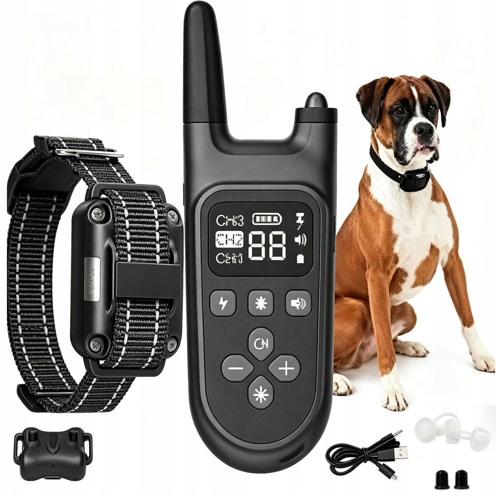 DOG TRAINING COLLAR ELECTRIC ANTI BARK COLLAR WATERPROOF 800M
